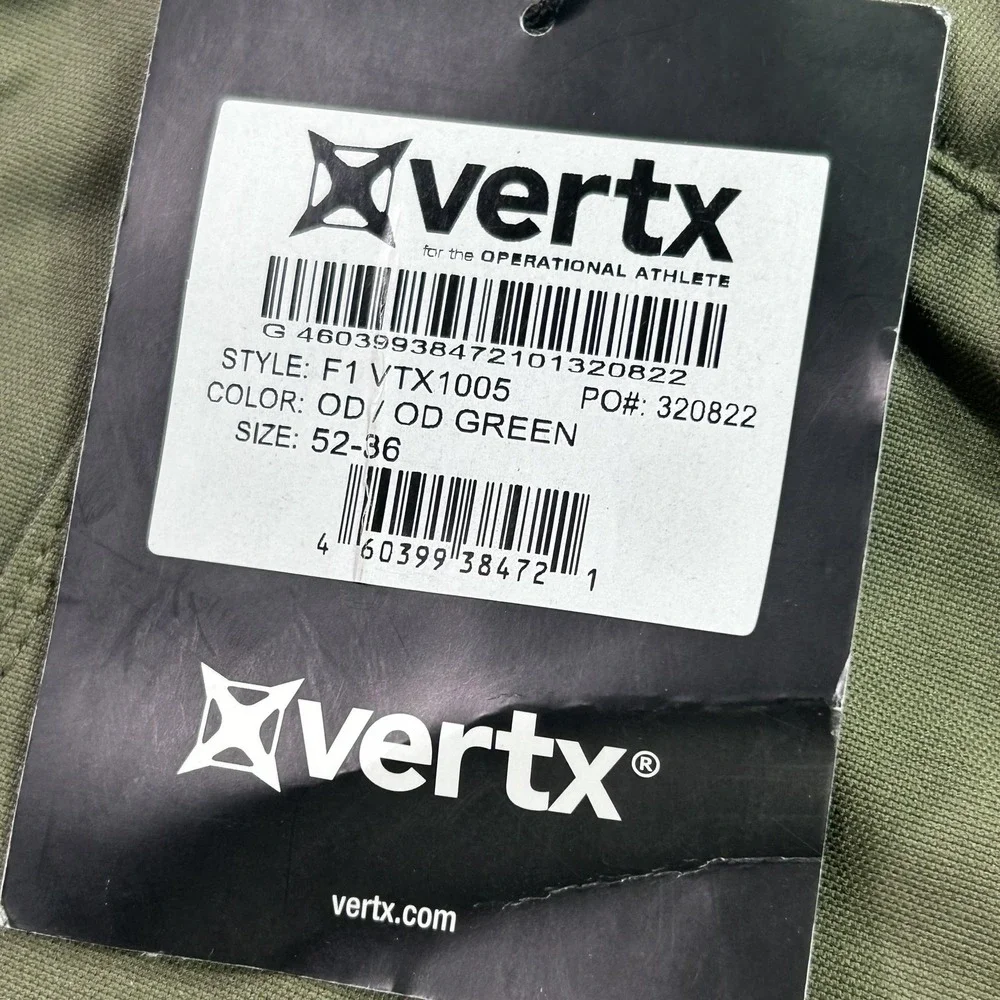 NEW Vertx Cargo Pants Mens 52x36 Green Stretch Relaxed Fit Workwear Outdoor
